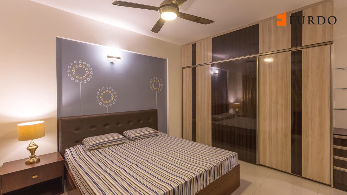 Bedroom With Wooden Wardrobe by Furdo.com Bedroom Modern | Interior Design Photos & Ideas