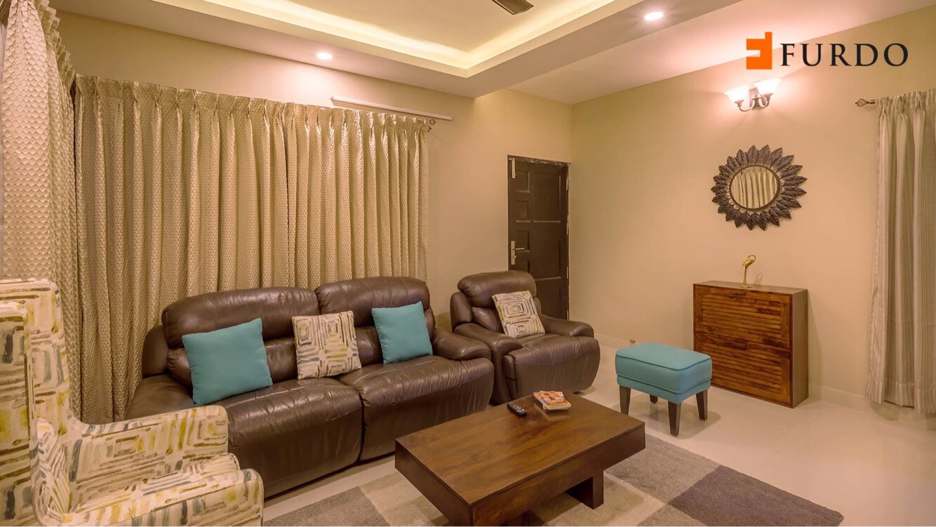 Living Room With Bulky Furniture And Classic Lounge Chair by Furdo.com Living-room Contemporary | Interior Design Photos & Ideas