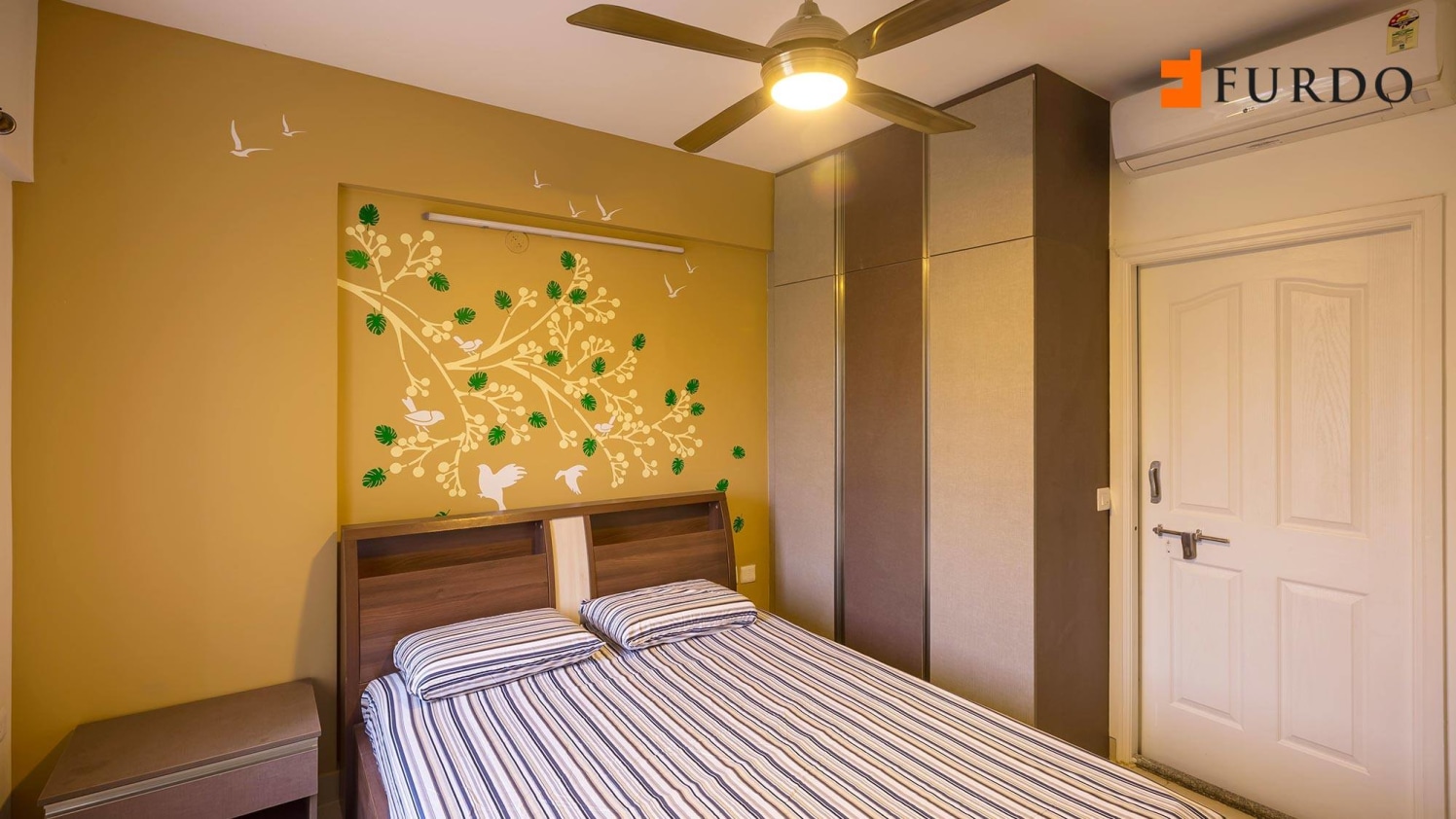 Bedroom With Wall Art by Furdo.com Bedroom Modern | Interior Design Photos & Ideas