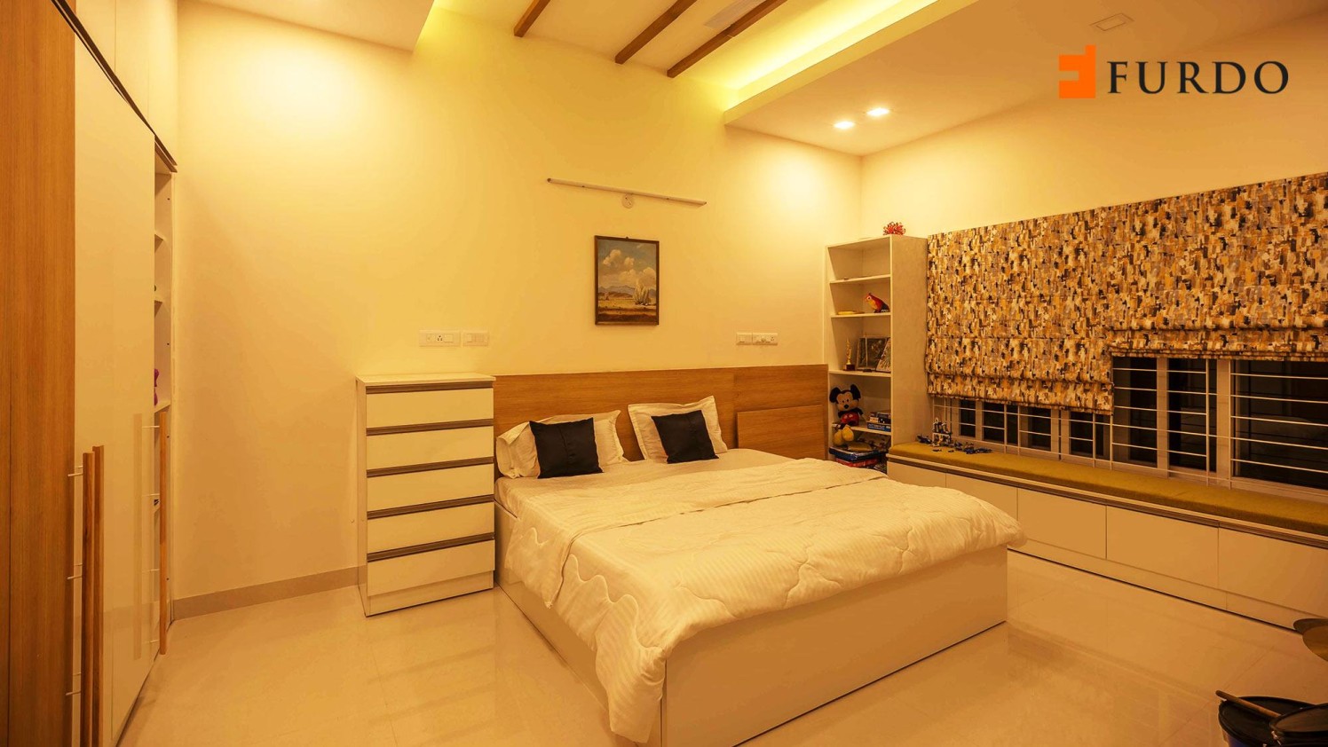 Bedroom With Pale Shade Interiors by Furdo.com Bedroom Modern | Interior Design Photos & Ideas