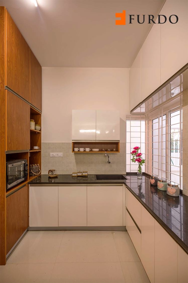 L shape Kitchen With Modular Cabinets by Furdo.com Modular-kitchen Modern | Interior Design Photos & Ideas