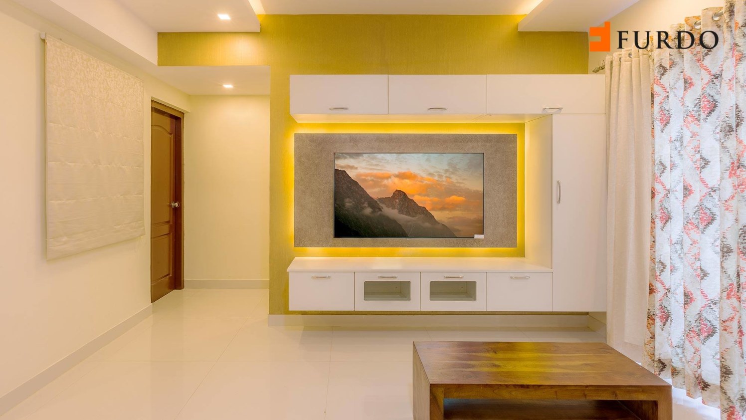 Living Room With White TV-Unit by Furdo.com Living-room Modern | Interior Design Photos & Ideas