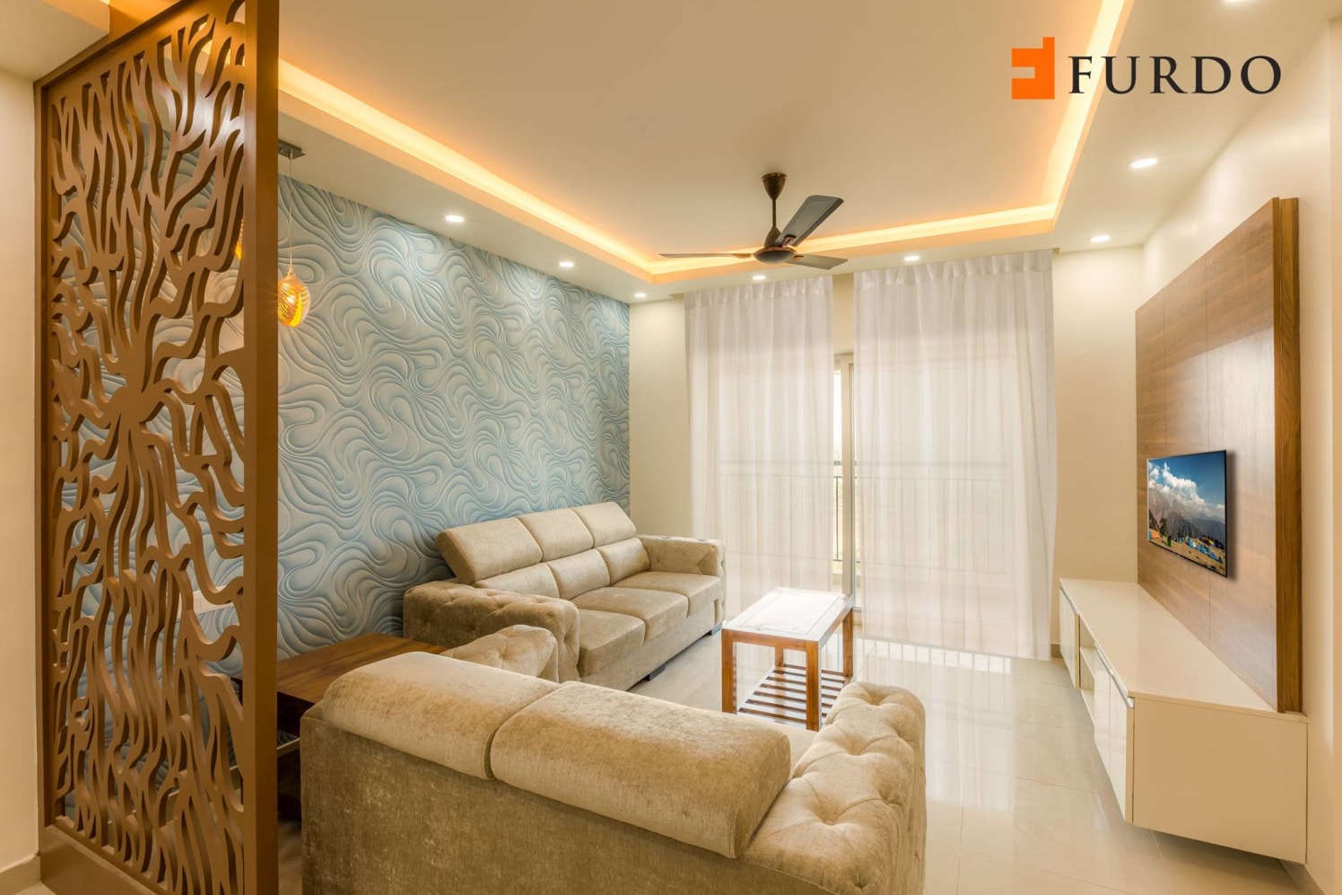 Living Room With Classic Contemporary Decor by Furdo.com Living-room Contemporary | Interior Design Photos & Ideas