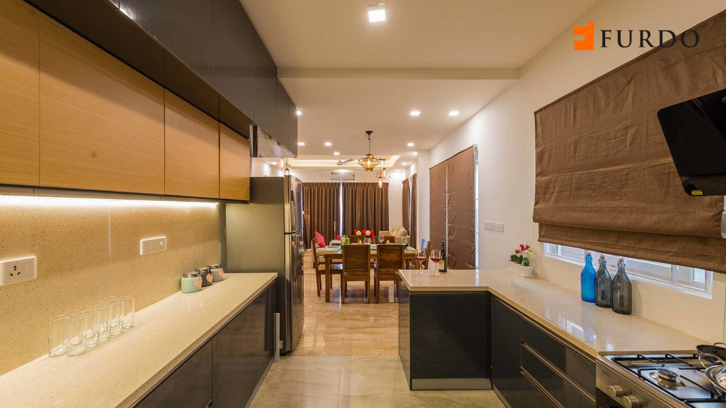 Kitchen With Modular Cabinets by Furdo.com Modular-kitchen Modern | Interior Design Photos & Ideas