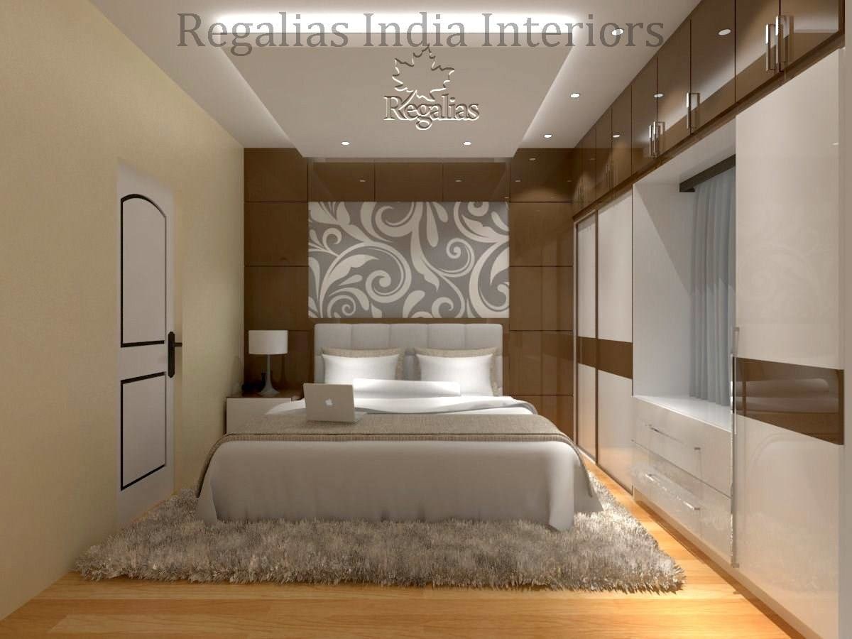 Wooden Flooring And Beige Shade Interiors In Bedroom by Regalias Interiors Bedroom Contemporary | Interior Design Photos & Ideas