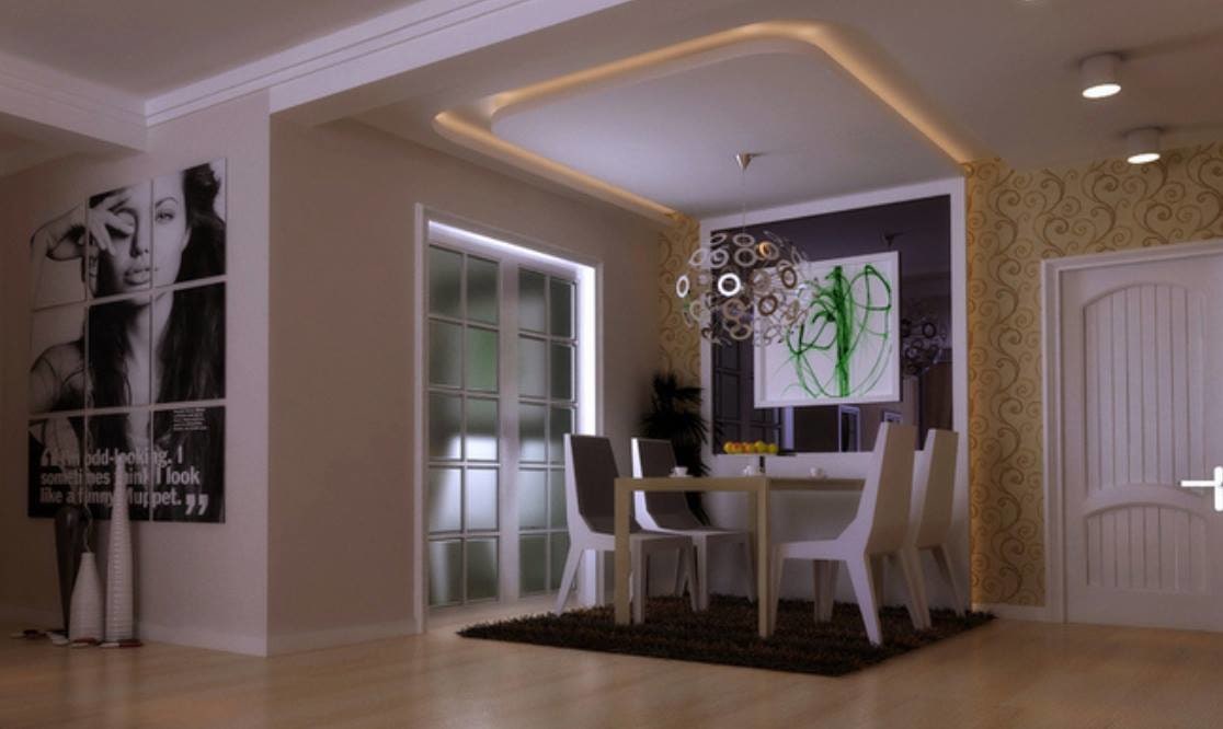 Snow White Colored Dining Chair With Pendant Light by Regalias Interiors Dining-room Modern | Interior Design Photos & Ideas