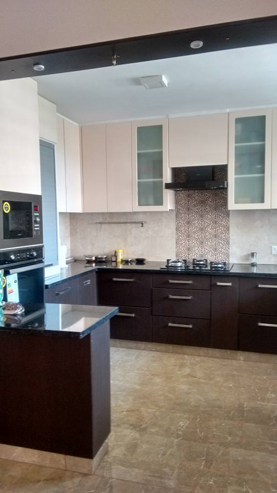Open Peninsula Kitchen by Infurn Designs Modular-kitchen Modern | Interior Design Photos & Ideas