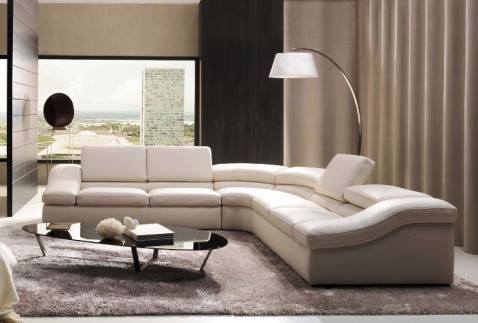 Living Room With White Sectional Sofa And Grey Carpet by HOC Designarch Modern | Interior Design Photos & Ideas
