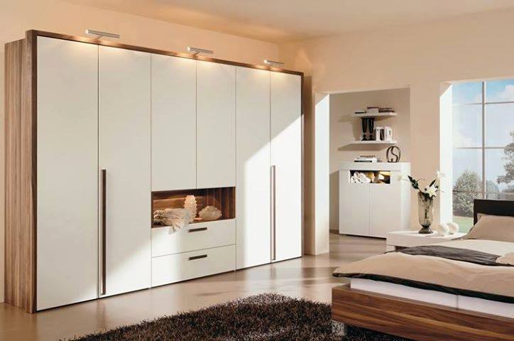Bedroom With Cream Fitted Wardrobe by HOC Designarch Bedroom Contemporary | Interior Design Photos & Ideas