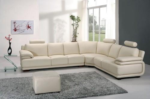 White Sectional Sofa And Grey Carpet For Living Room by HOC Designarch Living-room Contemporary | Interior Design Photos & Ideas
