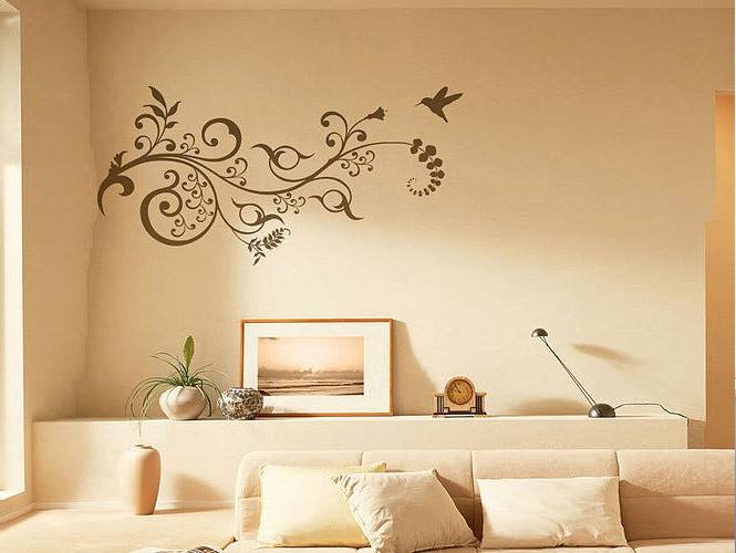 Cream Themed Living Room With Beautiful Wall Art by HOC Designarch Living-room Contemporary | Interior Design Photos & Ideas