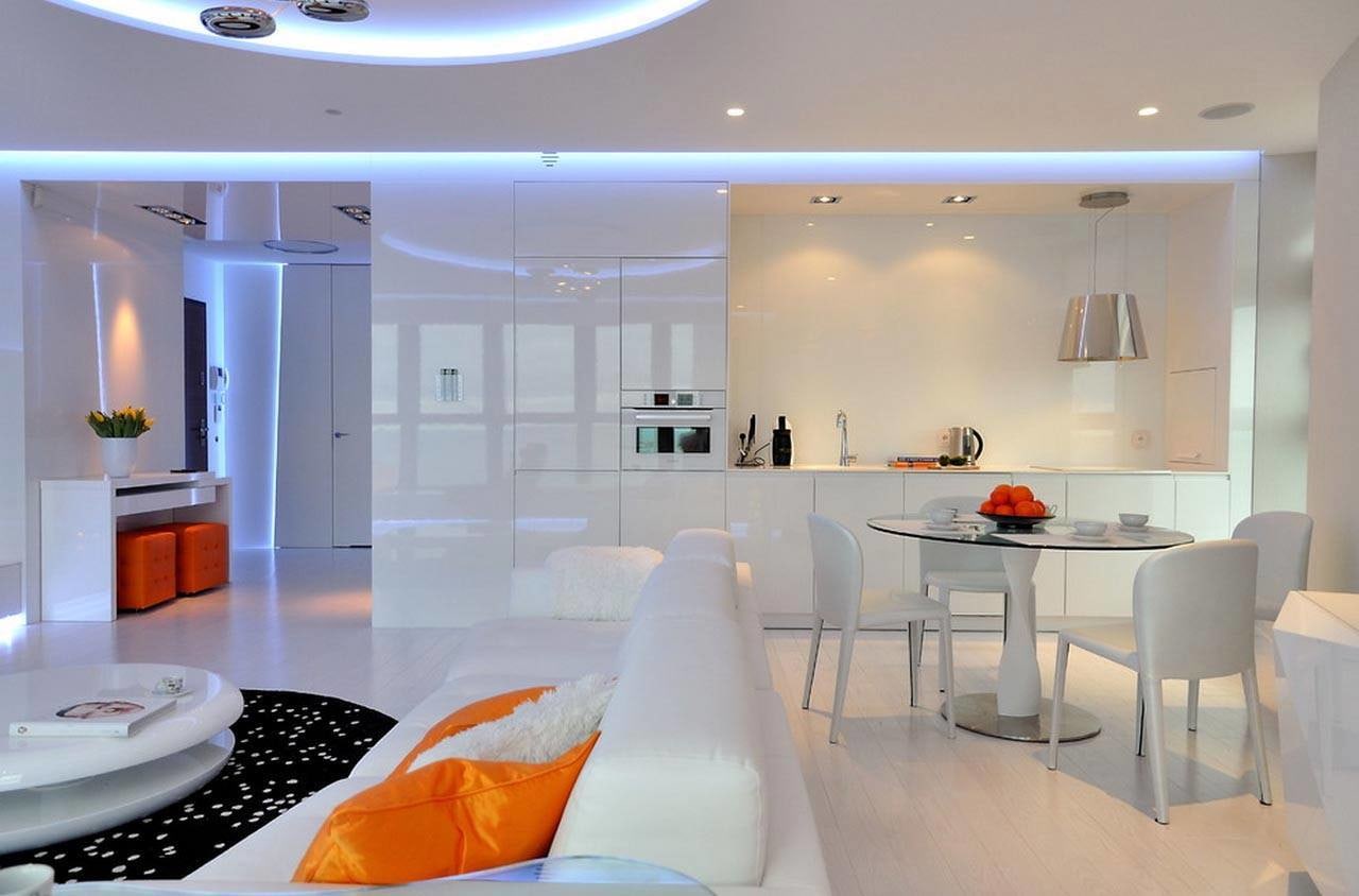 Dining Table With White Simple Chairs by HOC Designarch Dining-room Contemporary | Interior Design Photos & Ideas