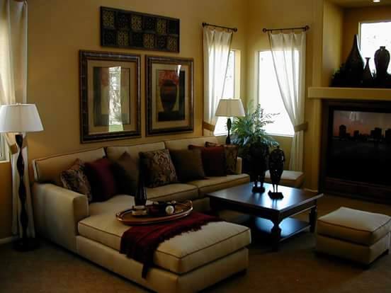 Cream Sectional Sofas With Centre Table by HOC Designarch Living-room Contemporary | Interior Design Photos & Ideas
