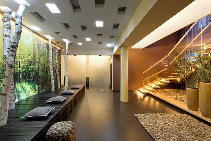 Wooden Staircase With Stone Flooring by HOC Designarch Indoor-spaces Contemporary | Interior Design Photos & Ideas