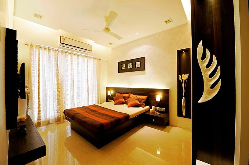 Bedroom With Touches Of Wood And Marble Flooring by HOC Designarch Bedroom Contemporary | Interior Design Photos & Ideas