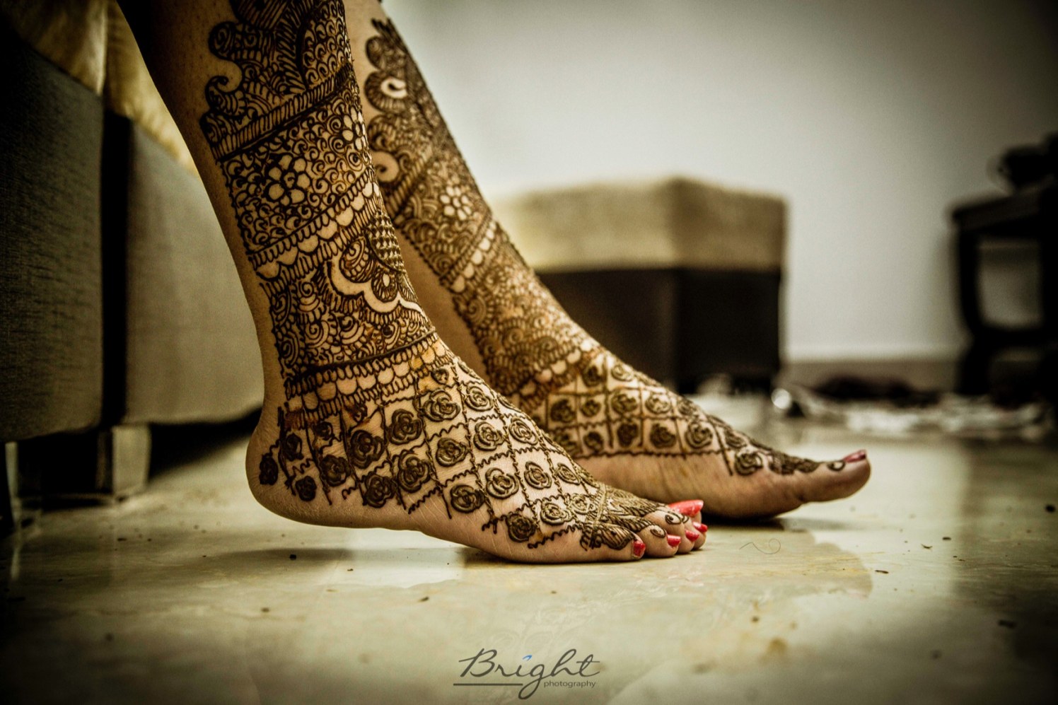 Rose Designed Feet Mehendi by Gitesh Dhawan Wedding-photography | Weddings Photos & Ideas