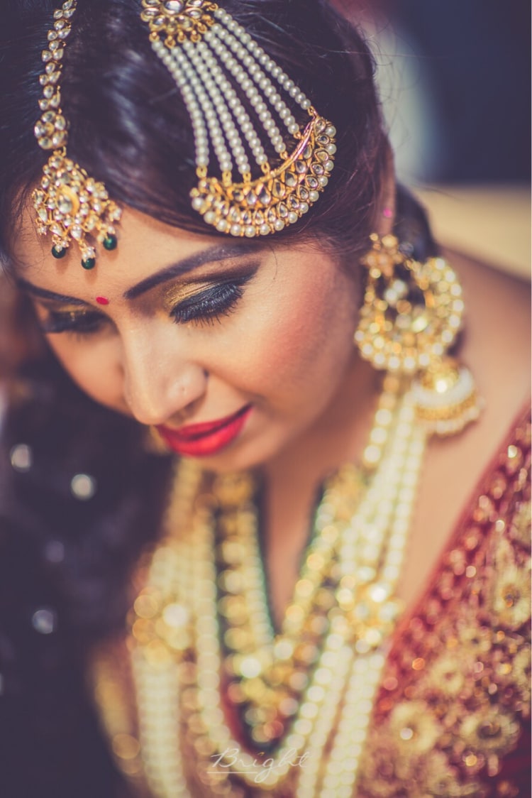 Eye Makeup And Mang Tikka Details by Gitesh Dhawan Bridal-makeup | Weddings Photos & Ideas