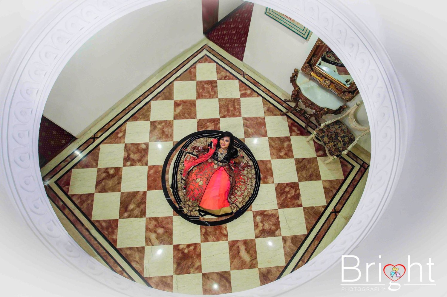 Bride Wearing Orange And Pink Attire by Gitesh Dhawan Wedding-photography | Weddings Photos & Ideas