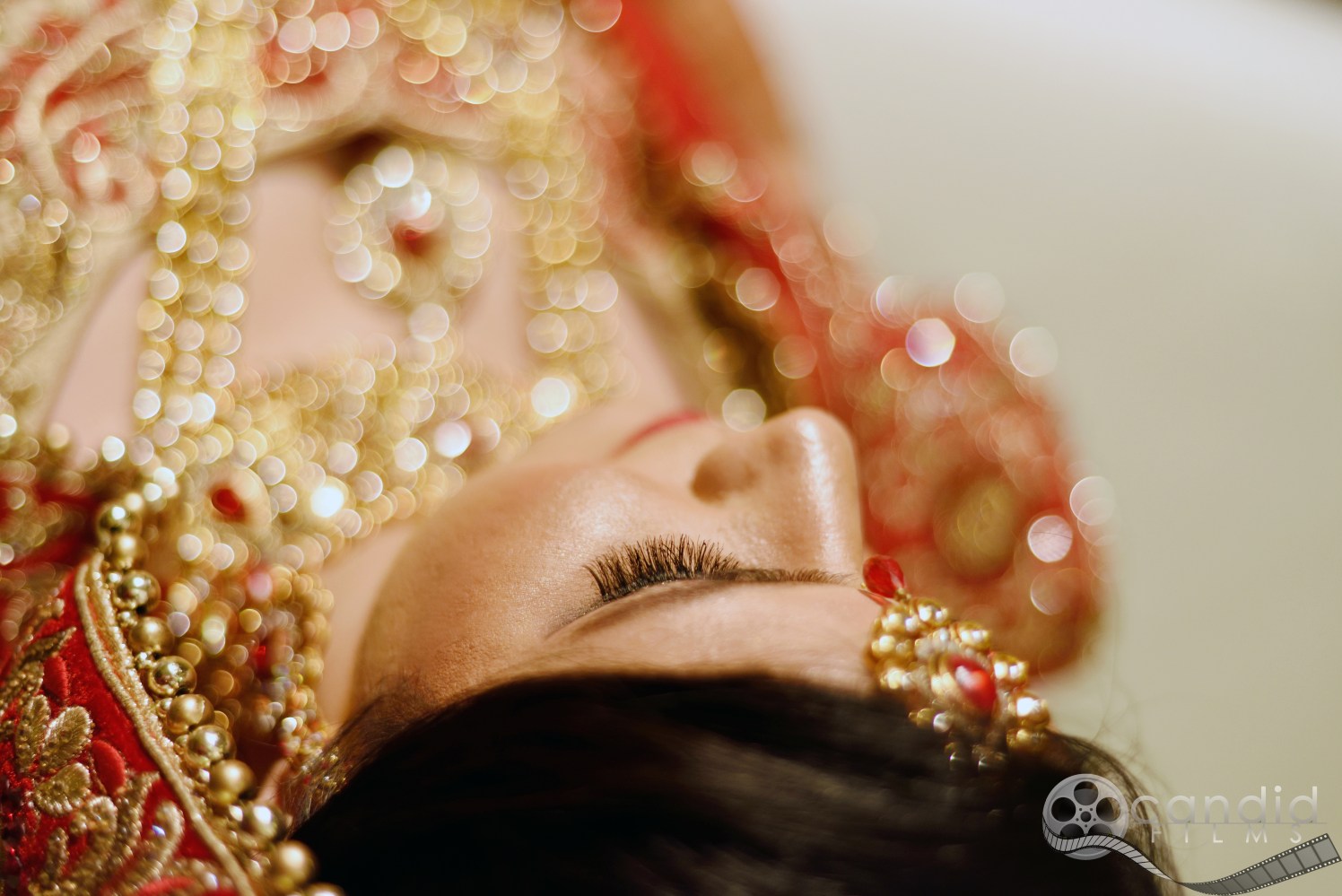 Crimson and golden shades by Candid Films Wedding-photography Bridal-makeup Bridal-jewellery-and-accessories | Weddings Photos & Ideas