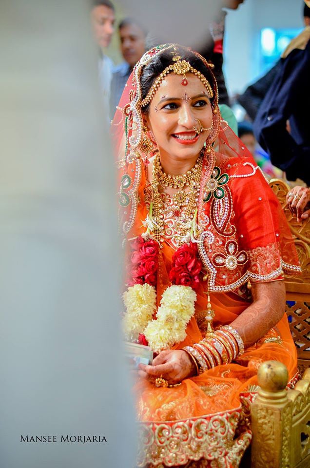 Crimson bridal outfit by Capture Memories Wedding-photography Bridal-makeup | Weddings Photos & Ideas