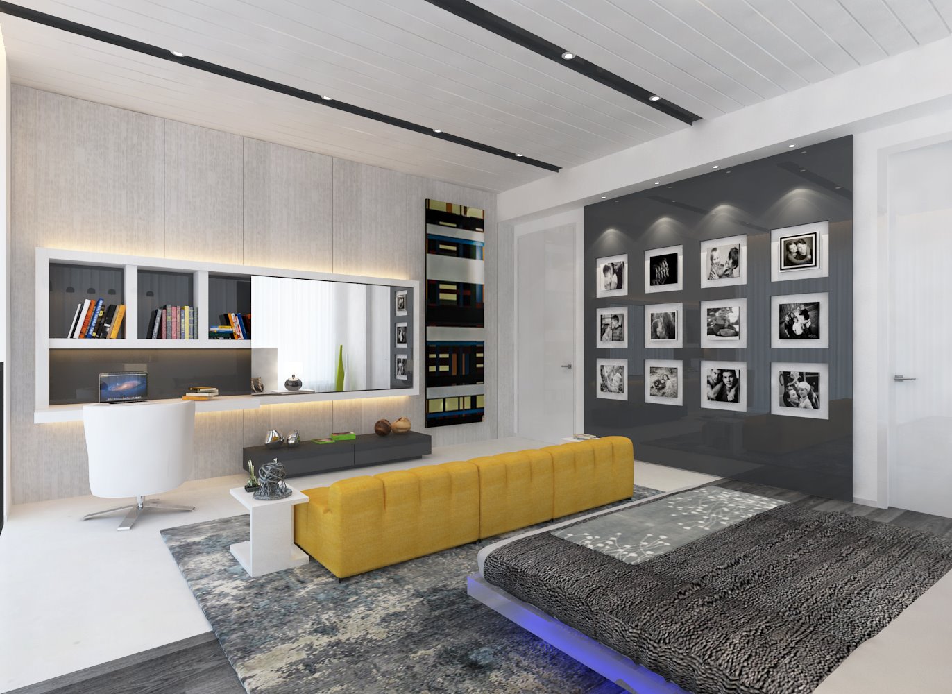 A contemporary bedroom! by Interior Designer, Design Consultant Bedroom Contemporary | Interior Design Photos & Ideas