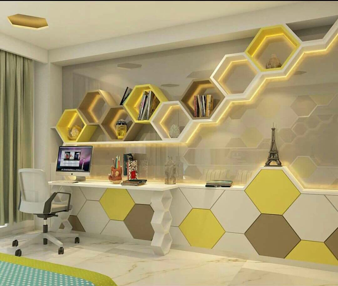 Contemporary Study Table by HOC Designarch Bedroom Contemporary | Interior Design Photos & Ideas