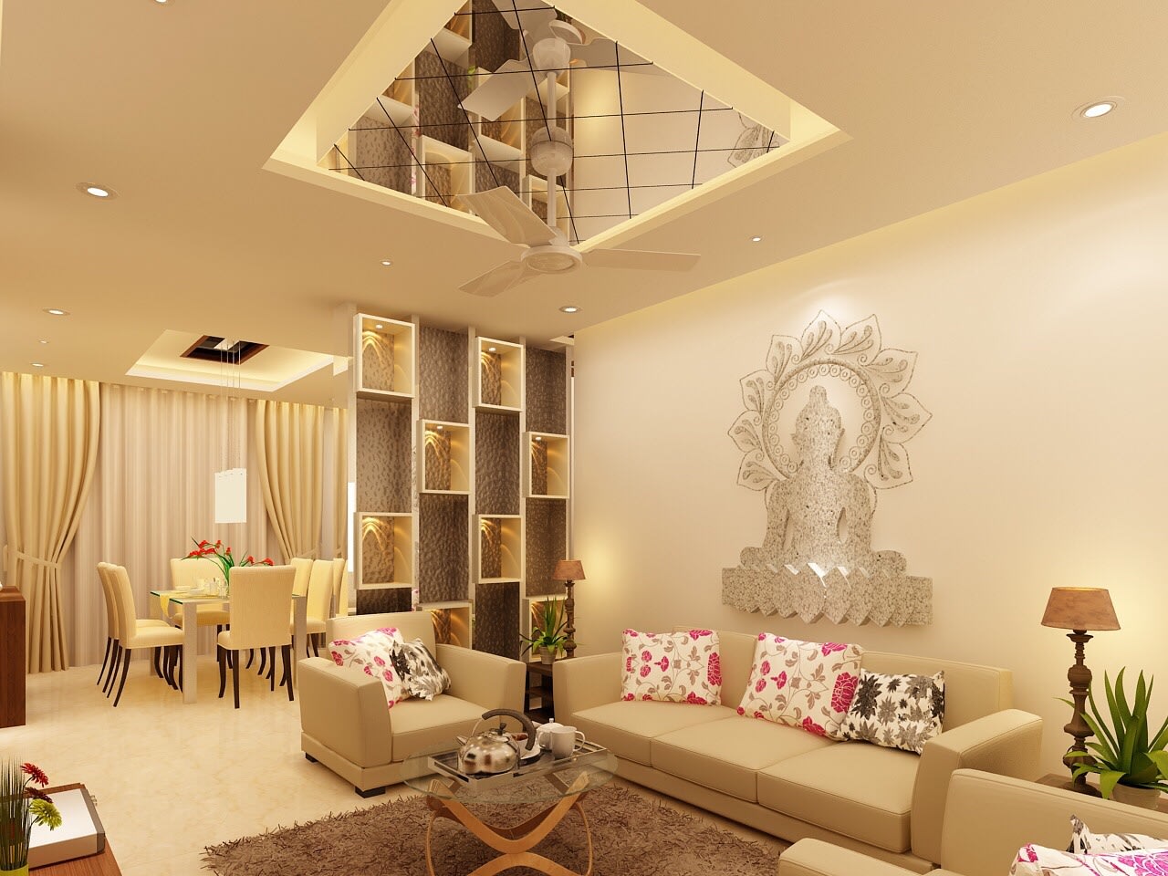 A stunning living area! by Mohammad Riyaz Living-room Modern | Interior Design Photos & Ideas