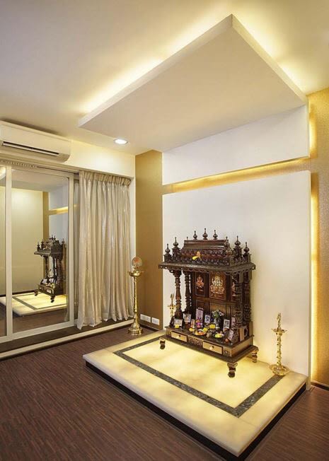 Puja Room by Right Choice Enterprises Modern | Interior Design Photos & Ideas
