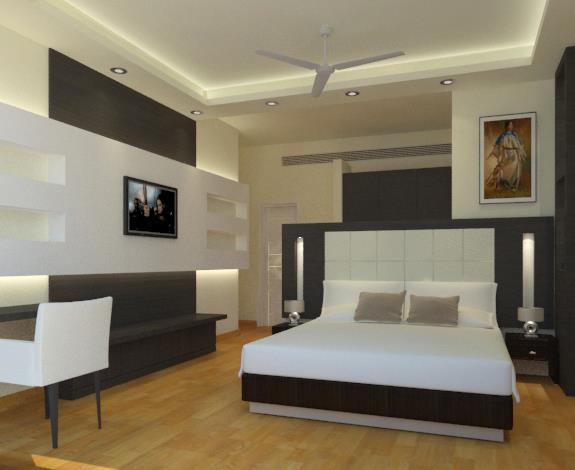 White Shaded Bedroom by Spaces Talk Architecture Bedroom Modern | Interior Design Photos & Ideas