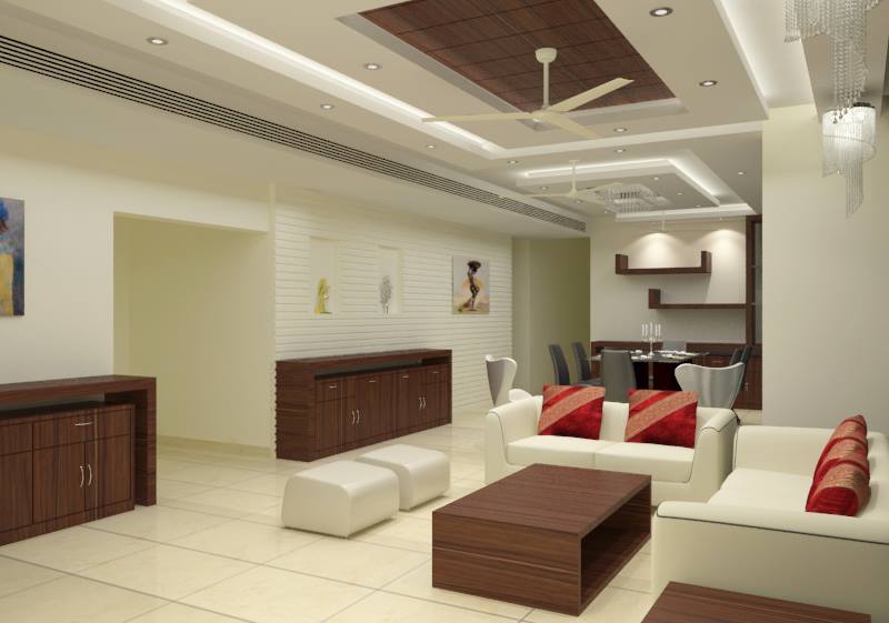 White Shaded Living Room by Spaces Talk Architecture Living-room Contemporary | Interior Design Photos & Ideas