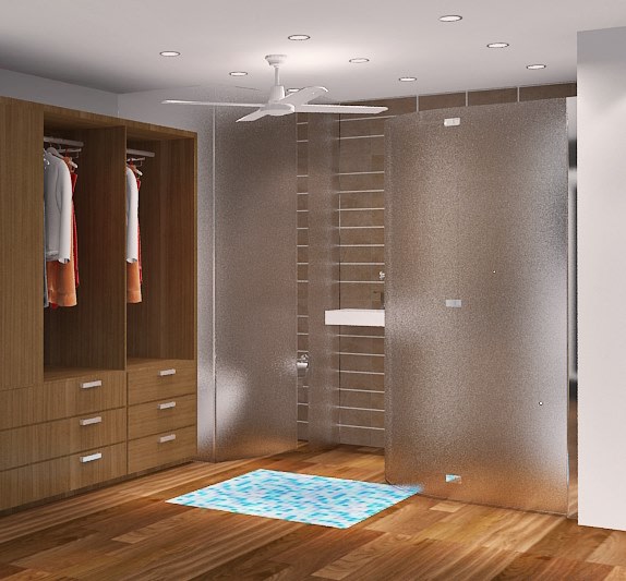 Bedroom With Wooden Flooring And Wardrobe by Krupa Bhansali Sanghavi Bedroom Modern | Interior Design Photos & Ideas