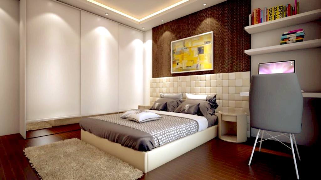 Stylish Kid's Room With Wooden Floor And False Ceiling by Huzzpa Bedroom Modern | Interior Design Photos & Ideas