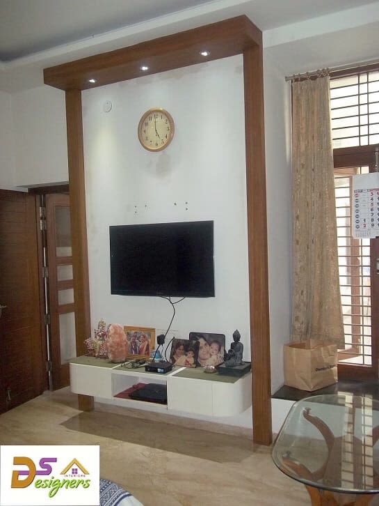 Living Room With Small TV Cabinet by Shivraj Singh Living-room Contemporary | Interior Design Photos & Ideas
