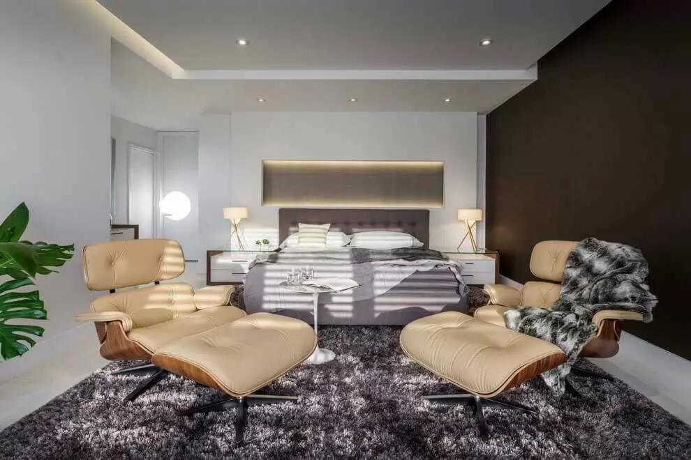 Artistic Bedroom With Recliners by Icraft Desginz and interiors Bedroom Modern | Interior Design Photos & Ideas