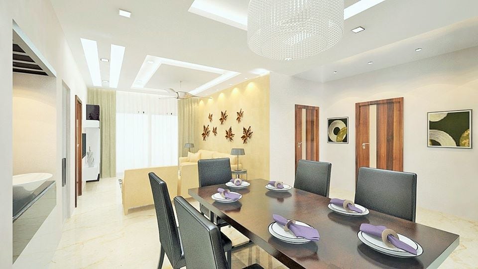 Black and Beige Combination For Dining Space by Icraft Desginz and interiors Dining-room Modern | Interior Design Photos & Ideas