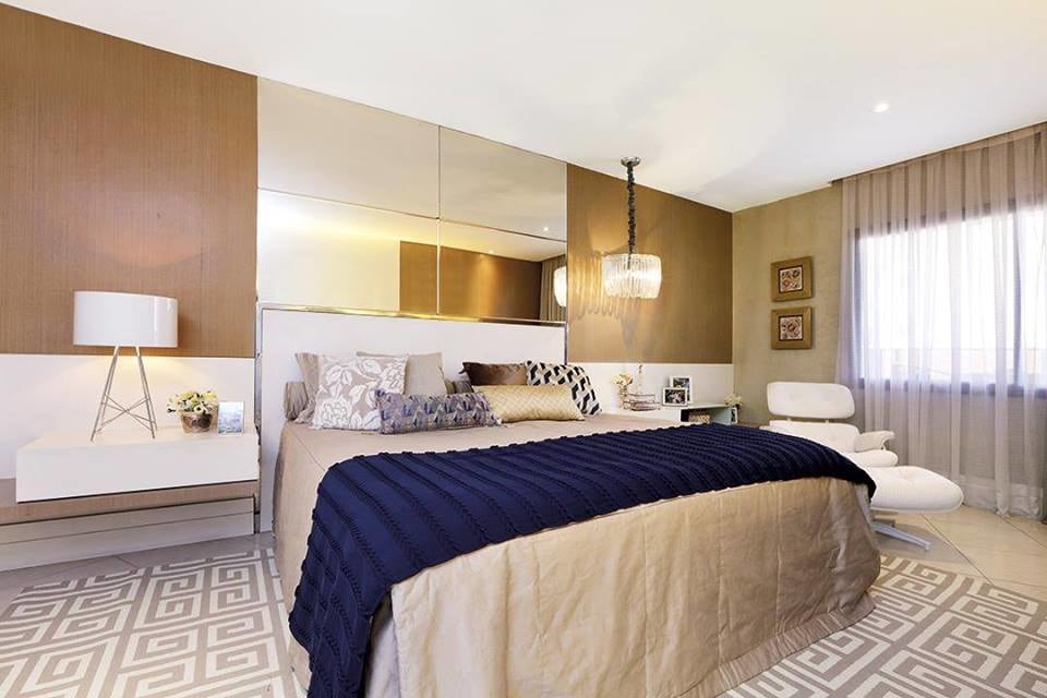 Royal Bedroom With Beige Shades ANd Round Pendant Lights by Icraft Desginz and interiors Bedroom Contemporary | Interior Design Photos & Ideas