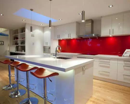 White Colored Parallel Modular Kitchen by Icraft Desginz and interiors Modular-kitchen Contemporary | Interior Design Photos & Ideas