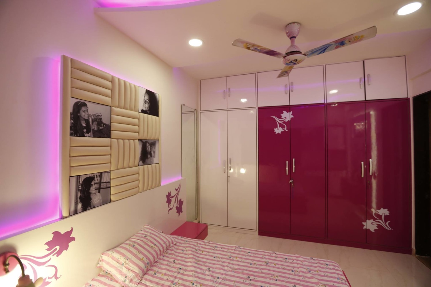 Kids Bedroom With Personalized Photo Beige Headrest by Innovations - The Interior Studio Bedroom Modern | Interior Design Photos & Ideas