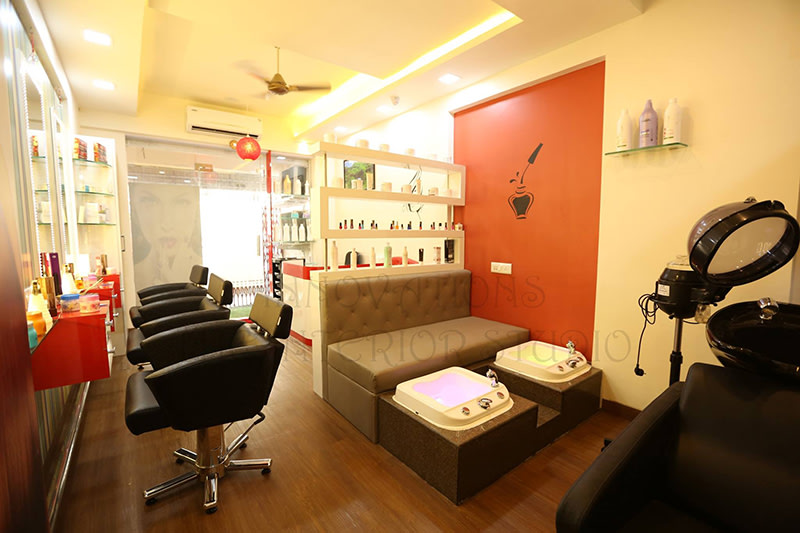 Salon Decor With Black Hairstyling Chairs by Innovations - The Interior Studio