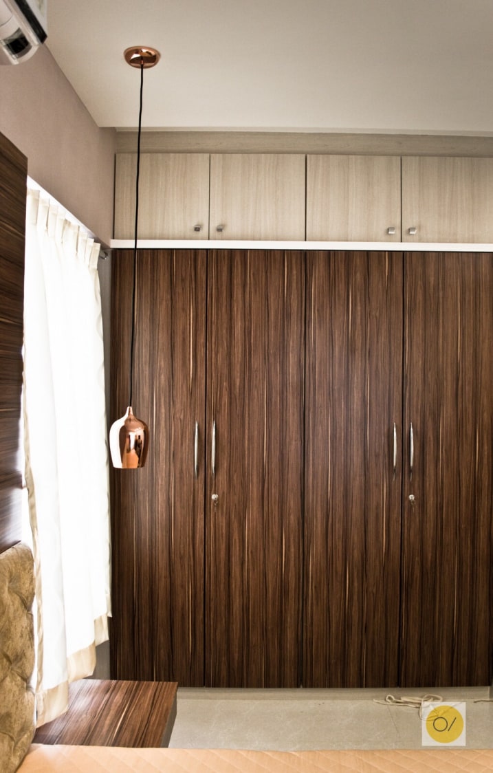 Wooden Wardrobe by Ogling Inches Design Architects Bedroom Contemporary | Interior Design Photos & Ideas