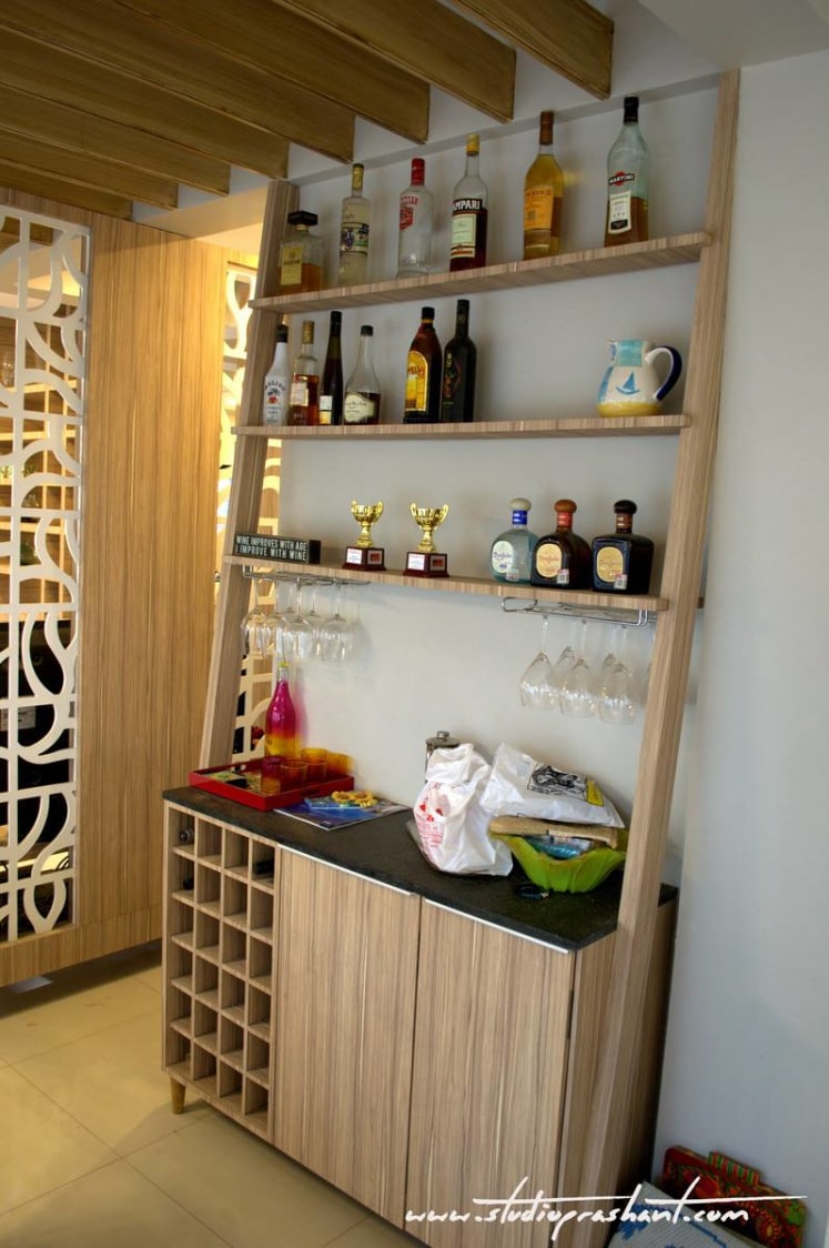 Wooden Bar by Ogling Inches Design Architects Indoor-spaces Modern | Interior Design Photos & Ideas