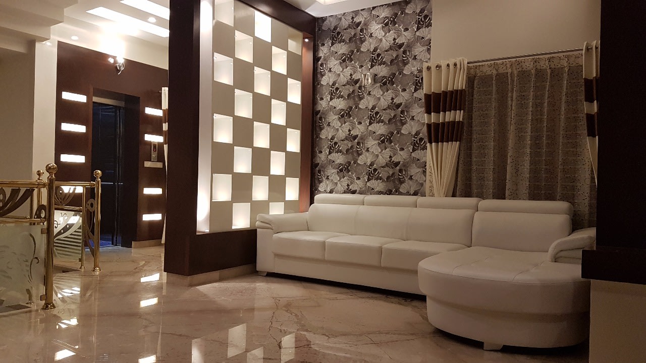 living room by 3D Architectural visualizer and Interior Designing Studios Modern | Interior Design Photos & Ideas