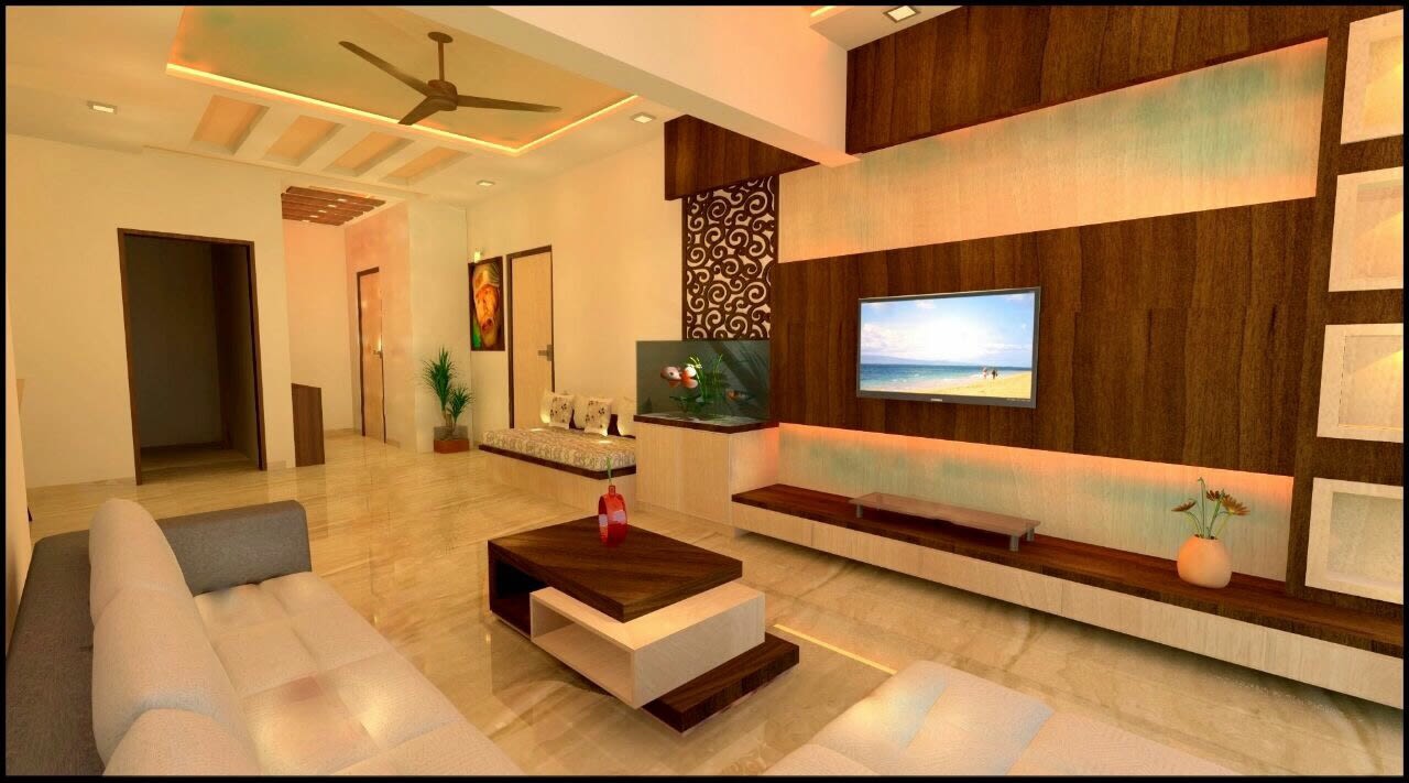 Cream and Coffee Theme Living Room by Amazing Home Living-room Modern | Interior Design Photos & Ideas