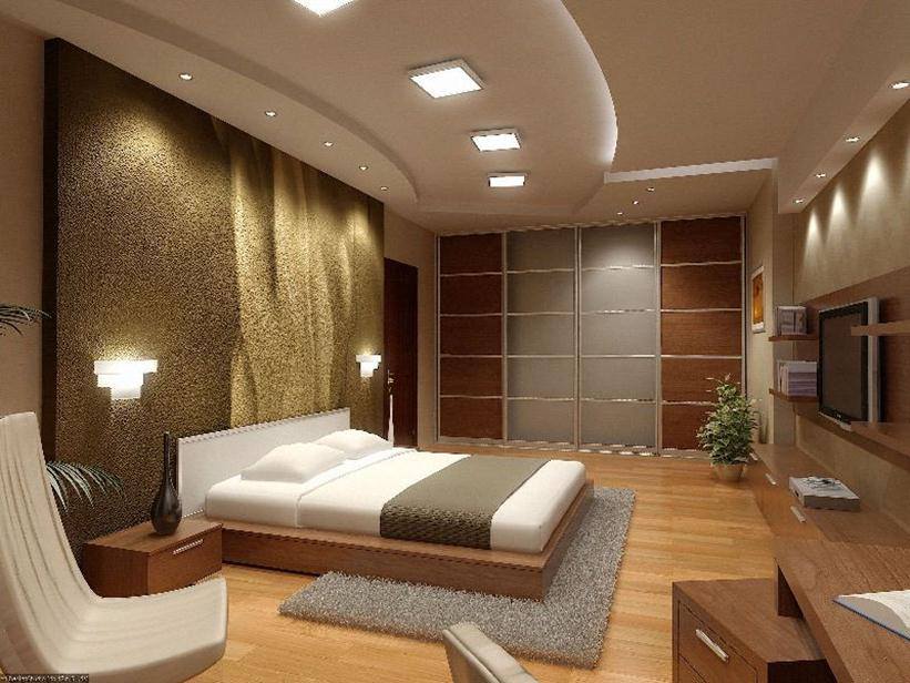 Bronze Shaded Bedroom With Textured Wall by Mohit Kumar Bedroom Modern | Interior Design Photos & Ideas