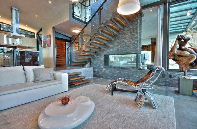 Design of an Eclectic Living Room With Textured Wall by Mohit Kumar Living-room Modern | Interior Design Photos & Ideas