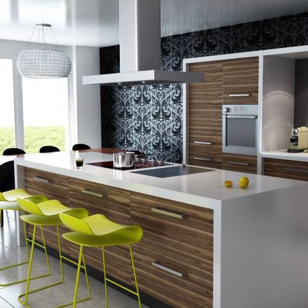Antique Oak Shaded Modular Kitchen and wooden cabinet by Mohit Kumar Modular-kitchen Modern | Interior Design Photos & Ideas