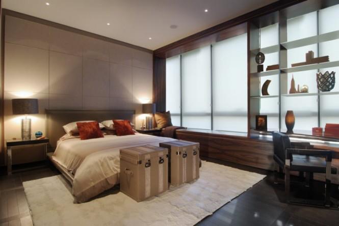 Ecru Shaded Bedroom With Wooden Floor by Mohit Kumar Bedroom Contemporary | Interior Design Photos & Ideas