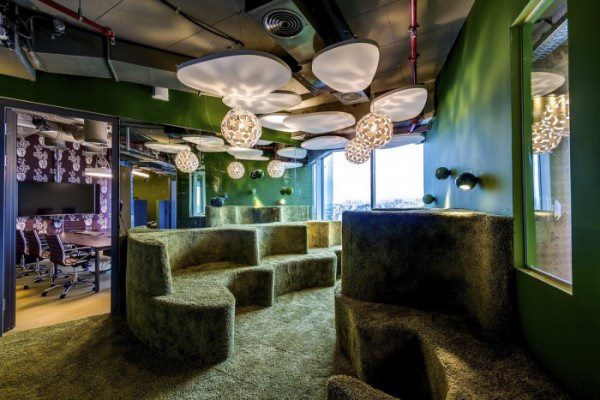 Green Shaded Office Space by Mohit Kumar Contemporary | Interior Design Photos & Ideas