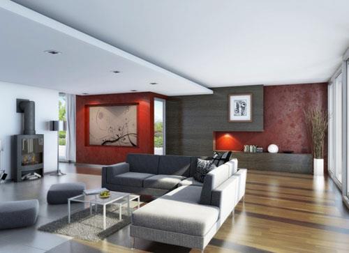 Living Space With Grey Rug by Mohit Kumar Living-room Contemporary | Interior Design Photos & Ideas