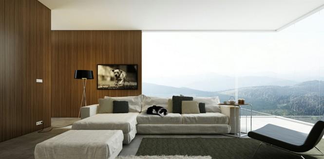 Living Room With Outdoor View by Mohit Kumar Living-room Modern | Interior Design Photos & Ideas